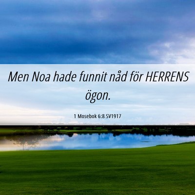 Picture 06 - 1 Mosebok 6:8 SV1917 - Men Noa hade funnit nåd för HERRENS - Bible Verse Picture