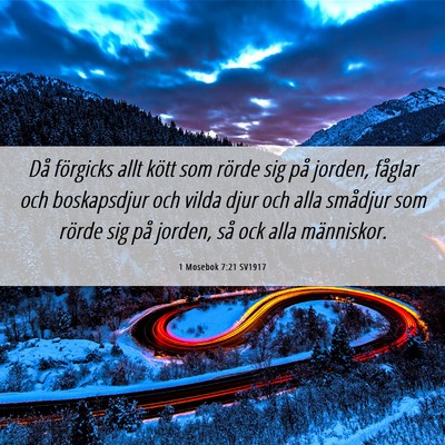 Picture 06 - 1 Mosebok 7:21 SV1917 - Då förgicks allt kött som rörde sig på - Bible Verse Picture