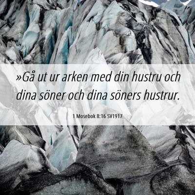 Picture 06 - 1 Mosebok 8:16 SV1917 - »Gå ut ur arken med din hustru och dina söner - Bible Verse Picture