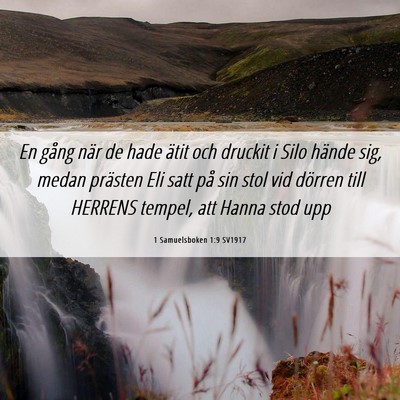 Picture 06 - 1 Samuelsboken 1:9 SV1917 - En gång när de hade ätit och druckit i Silo - Bible Verse Picture