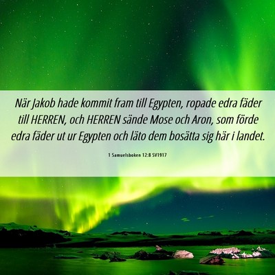 Picture 06 - 1 Samuelsboken 12:8 SV1917 - När Jakob hade kommit fram till Egypten, ropade - Bible Verse Picture