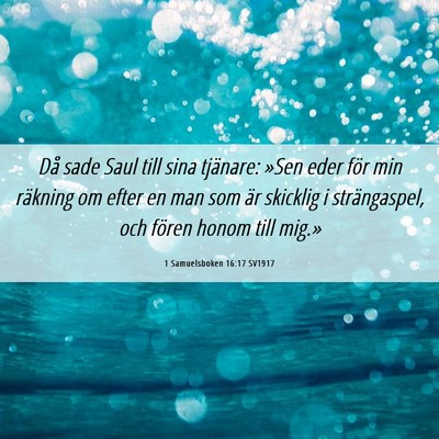 Picture 06 - 1 Samuelsboken 16:17 SV1917 - Då sade Saul till sina tjänare: »Sen eder för - Bible Verse Picture