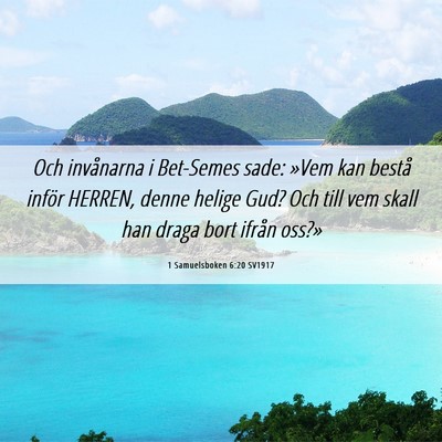 Picture 06 - 1 Samuelsboken 6:20 SV1917 - Och invånarna i Bet-Semes sade: »Vem kan bestå - Bible Verse Picture