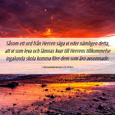 Picture 06 - 1 Thessalonikerbrevet 4:15 SV1917 - Såsom ett ord från Herren säga vi eder - Bible Verse Picture