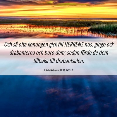 Picture 06 - 2 Krönikeboken 12:11 SV1917 - Och så ofta konungen gick till HERRENS hus, - Bible Verse Picture