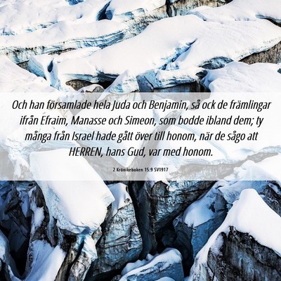 Picture 06 - 2 Krönikeboken 15:9 SV1917 - Och han församlade hela Juda och Benjamin, så - Bible Verse Picture