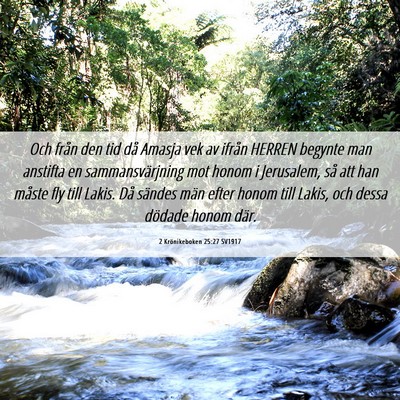 Picture 06 - 2 Krönikeboken 25:27 SV1917 - Och från den tid då Amasja vek av ifrån HERREN - Bible Verse Picture