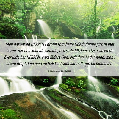 Picture 06 - 2 Krönikeboken 28:9 SV1917 - Men där var en HERRENS profet som hette Oded; - Bible Verse Picture