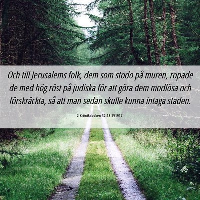 Picture 06 - 2 Krönikeboken 32:18 SV1917 - Och till Jerusalems folk, dem som stodo på - Bible Verse Picture