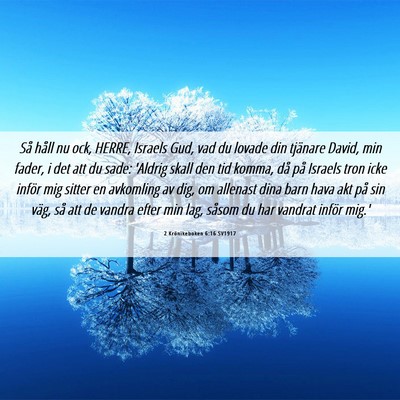 Picture 06 - 2 Krönikeboken 6:16 SV1917 - Så håll nu ock, HERRE, Israels Gud, vad du - Bible Verse Picture