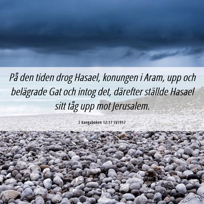 Picture 06 - 2 Kungaboken 12:17 SV1917 - På den tiden drog Hasael, konungen i Aram, upp - Bible Verse Picture