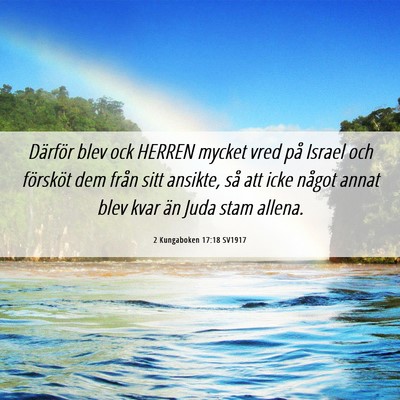 Picture 06 - 2 Kungaboken 17:18 SV1917 - Därför blev ock HERREN mycket vred på Israel - Bible Verse Picture