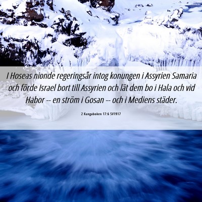 Picture 06 - 2 Kungaboken 17:6 SV1917 - I Hoseas nionde regeringsår intog konungen i - Bible Verse Picture