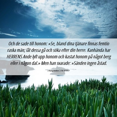 Picture 06 - 2 Kungaboken 2:16 SV1917 - Och de sade till honom: »Se, bland dina tjänare - Bible Verse Picture