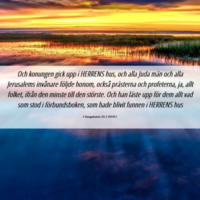 Picture 06 - 2 Kungaboken 23:2 SV1917 - Och konungen gick upp i HERRENS hus, och alla - Bible Verse Picture
