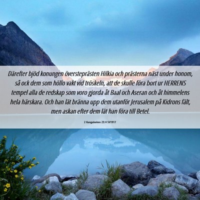 Picture 06 - 2 Kungaboken 23:4 SV1917 - Därefter bjöd konungen översteprästen Hilkia - Bible Verse Picture