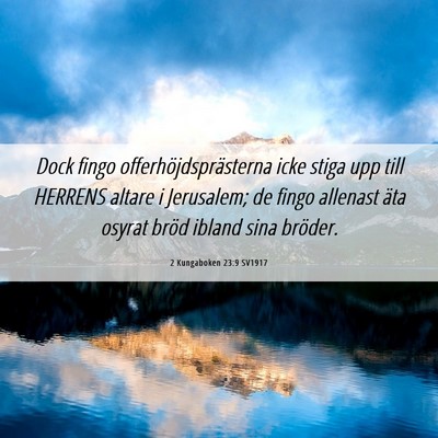 Picture 06 - 2 Kungaboken 23:9 SV1917 - Dock fingo offerhöjdsprästerna icke stiga upp - Bible Verse Picture