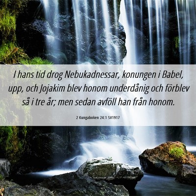 Picture 06 - 2 Kungaboken 24:1 SV1917 - I hans tid drog Nebukadnessar, konungen i Babel, - Bible Verse Picture