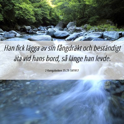 Picture 06 - 2 Kungaboken 25:29 SV1917 - Han fick lägga av sin fångdräkt och - Bible Verse Picture