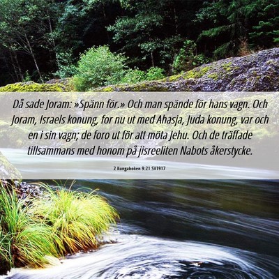 Picture 06 - 2 Kungaboken 9:21 SV1917 - Då sade Joram: »Spänn för.» Och man spände - Bible Verse Picture