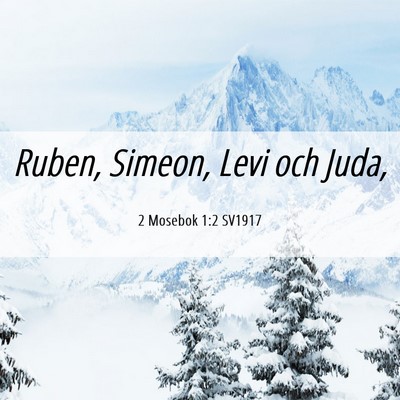 Picture 06 - 2 Mosebok 1:2 SV1917 - Ruben, Simeon, Levi och - Bible Verse Picture