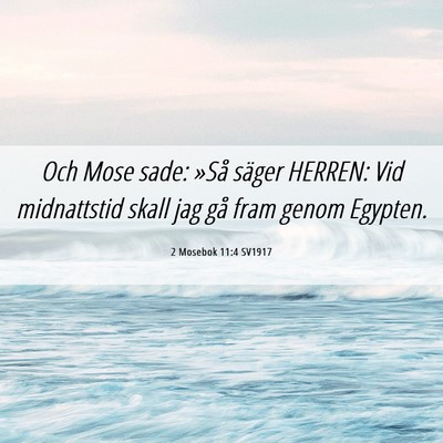 Picture 06 - 2 Mosebok 11:4 SV1917 - Och Mose sade: »Så säger HERREN: Vid - Bible Verse Picture