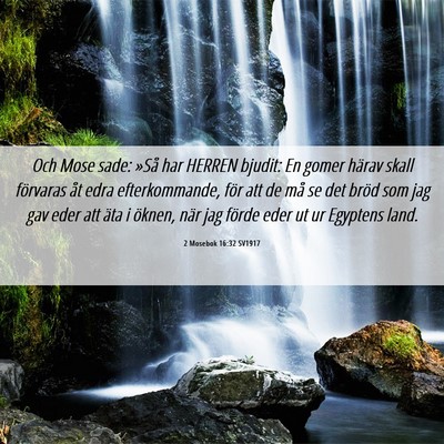 Picture 06 - 2 Mosebok 16:32 SV1917 - Och Mose sade: »Så har HERREN bjudit: En gomer - Bible Verse Picture