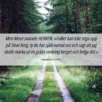 Picture 06 - 2 Mosebok 19:23 SV1917 - Men Mose svarade HERREN: »Folket kan icke stiga - Bible Verse Picture