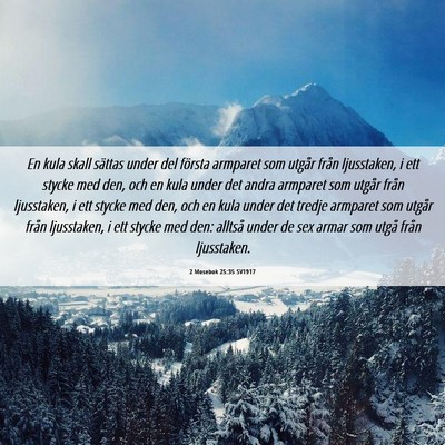 Picture 06 - 2 Mosebok 25:35 SV1917 - En kula skall sättas under del första armparet - Bible Verse Picture