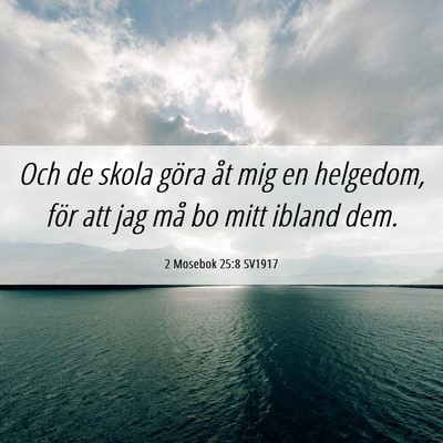Picture 06 - 2 Mosebok 25:8 SV1917 - Och de skola göra åt mig en helgedom, för att - Bible Verse Picture