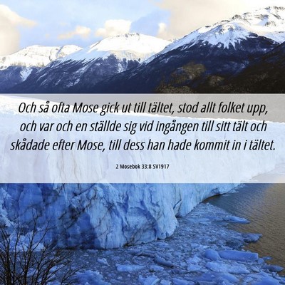 Picture 06 - 2 Mosebok 33:8 SV1917 - Och så ofta Mose gick ut till tältet, stod allt - Bible Verse Picture