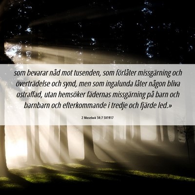 Picture 06 - 2 Mosebok 34:7 SV1917 - som bevarar nåd mot tusenden, som förlåter - Bible Verse Picture