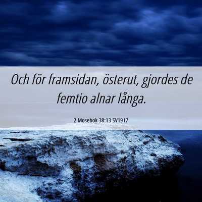 Picture 06 - 2 Mosebok 38:13 SV1917 - Och för framsidan, österut, gjordes de femtio - Bible Verse Picture