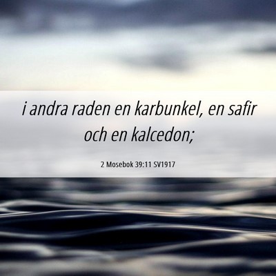 Picture 06 - 2 Mosebok 39:11 SV1917 - i andra raden en karbunkel, en safir och en - Bible Verse Picture