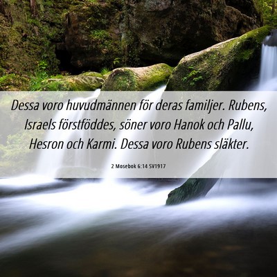 Picture 06 - 2 Mosebok 6:14 SV1917 - Dessa voro huvudmännen för deras familjer. - Bible Verse Picture