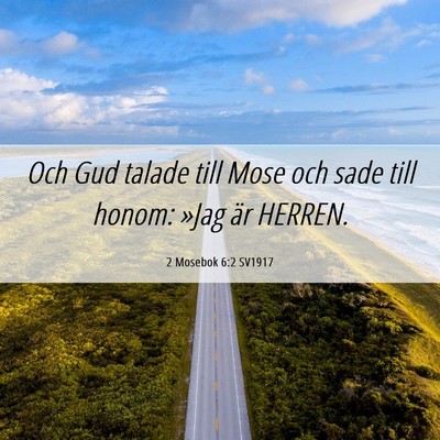 Picture 06 - 2 Mosebok 6:2 SV1917 - Och Gud talade till Mose och sade till honom: - Bible Verse Picture