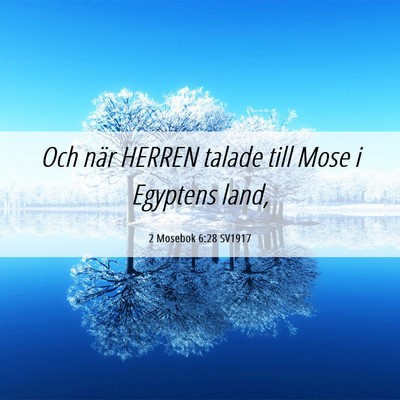 Picture 06 - 2 Mosebok 6:28 SV1917 - Och när HERREN talade till Mose i Egyptens - Bible Verse Picture