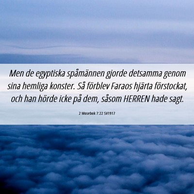 Picture 06 - 2 Mosebok 7:22 SV1917 - Men de egyptiska spåmännen gjorde detsamma - Bible Verse Picture