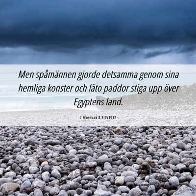 Picture 06 - 2 Mosebok 8:7 SV1917 - Men spåmännen gjorde detsamma genom sina - Bible Verse Picture
