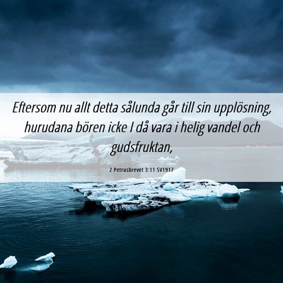 Picture 06 - 2 Petrusbrevet 3:11 SV1917 - Eftersom nu allt detta sålunda går till sin - Bible Verse Picture