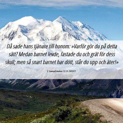 Picture 06 - 2 Samuelsboken 12:21 SV1917 - Då sade hans tjänare till honom: »Varför gör - Bible Verse Picture