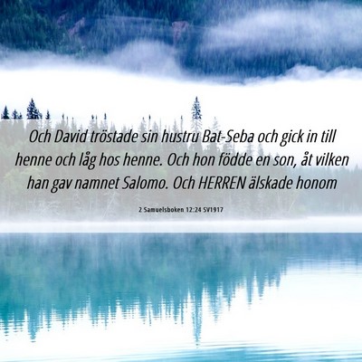 Picture 06 - 2 Samuelsboken 12:24 SV1917 - Och David tröstade sin hustru Bat-Seba och gick - Bible Verse Picture