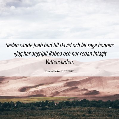 Picture 06 - 2 Samuelsboken 12:27 SV1917 - Sedan sände Joab bud till David och lät säga - Bible Verse Picture