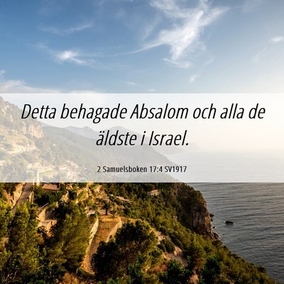 Picture 06 - 2 Samuelsboken 17:4 SV1917 - Detta behagade Absalom och alla de äldste i - Bible Verse Picture