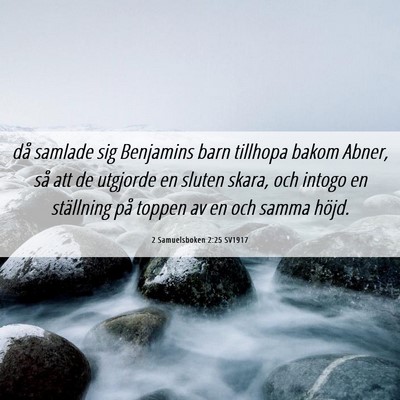 Picture 06 - 2 Samuelsboken 2:25 SV1917 - då samlade sig Benjamins barn tillhopa bakom - Bible Verse Picture