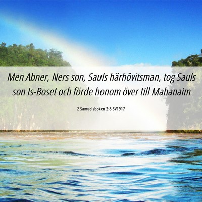 Picture 06 - 2 Samuelsboken 2:8 SV1917 - Men Abner, Ners son, Sauls härhövitsman, tog - Bible Verse Picture