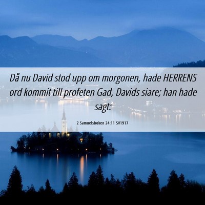 Picture 06 - 2 Samuelsboken 24:11 SV1917 - Då nu David stod upp om morgonen, hade HERRENS - Bible Verse Picture