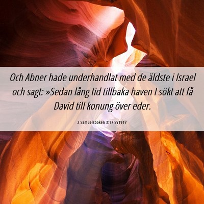 Picture 06 - 2 Samuelsboken 3:17 SV1917 - Och Abner hade underhandlat med de äldste i - Bible Verse Picture