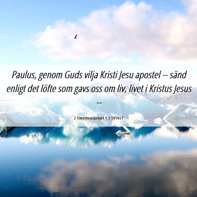 Picture 06 - 2 Timotheosbrevet 1:1 SV1917 - Paulus, genom Guds vilja Kristi Jesu apostel -- - Bible Verse Picture