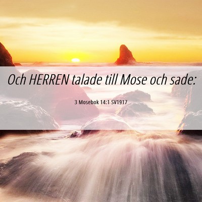 Picture 06 - 3 Mosebok 14:1 SV1917 - Och HERREN talade till Mose och - Bible Verse Picture